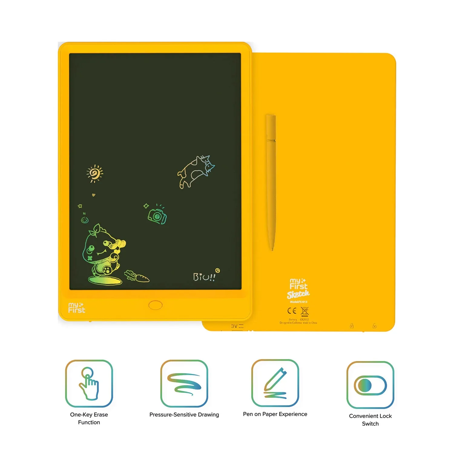 LCD Writing Tablet for Kids (10 Inches) | myFirst Sketch 3