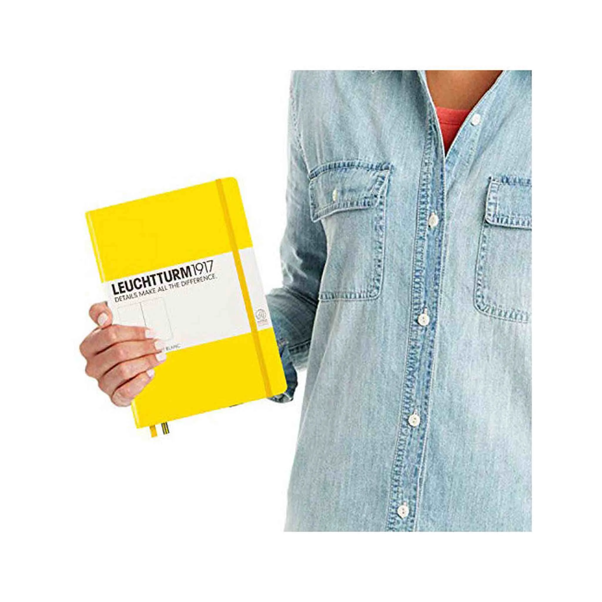 LEUCHTTURM1917 - Medium A5 Plain Hardcover Notebook (Lemon) - 251 Numbered Pages