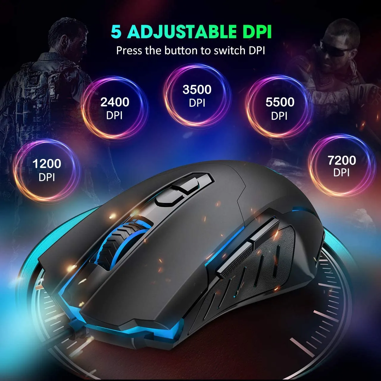 Lizsword Wired Gaming Mouse [Breathing RGB LED]   Accutime Kids Marvel Spider-Man Educational Touchscreen Smart Watch, Red