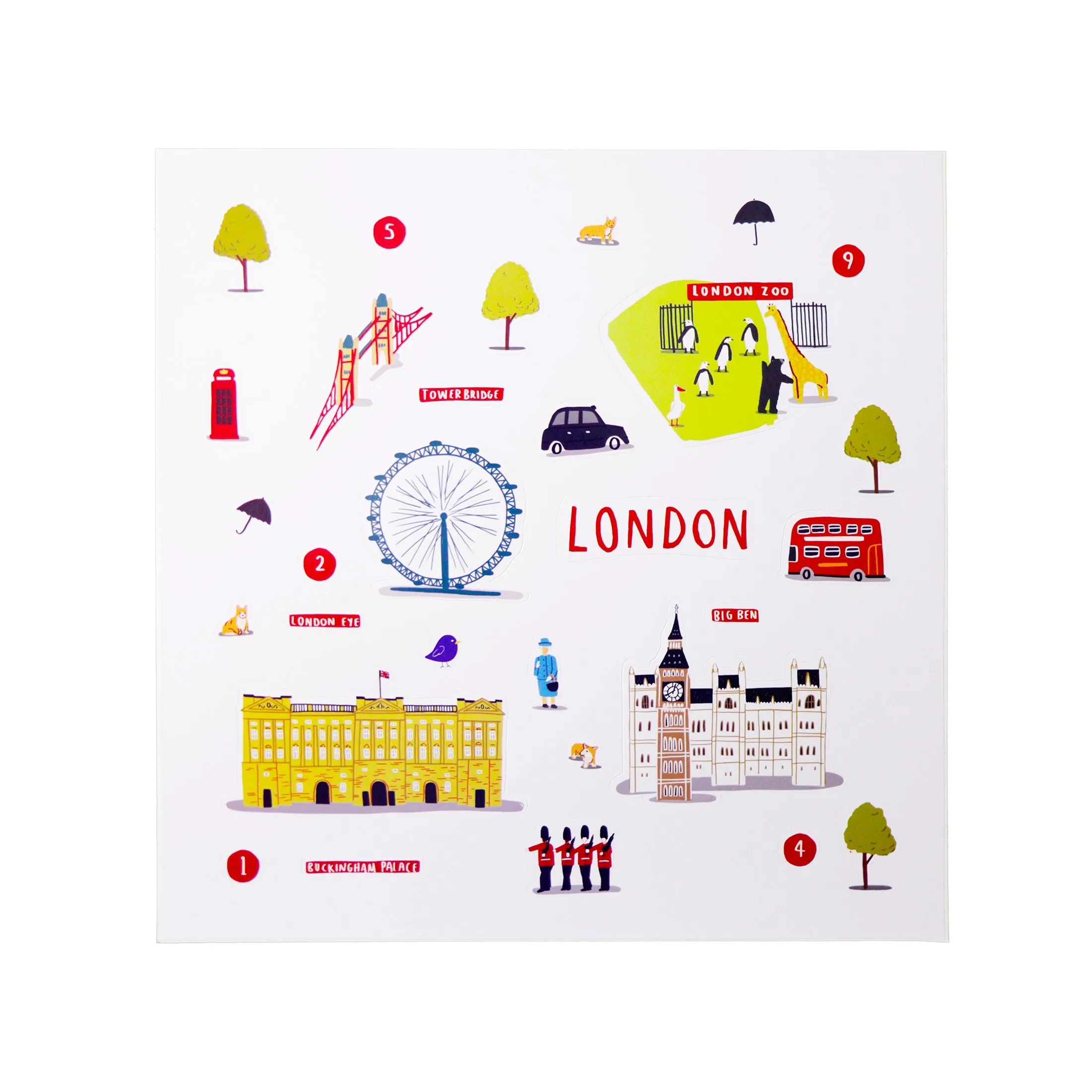 London Waterproof Reusable Sticker Play Set, Educational