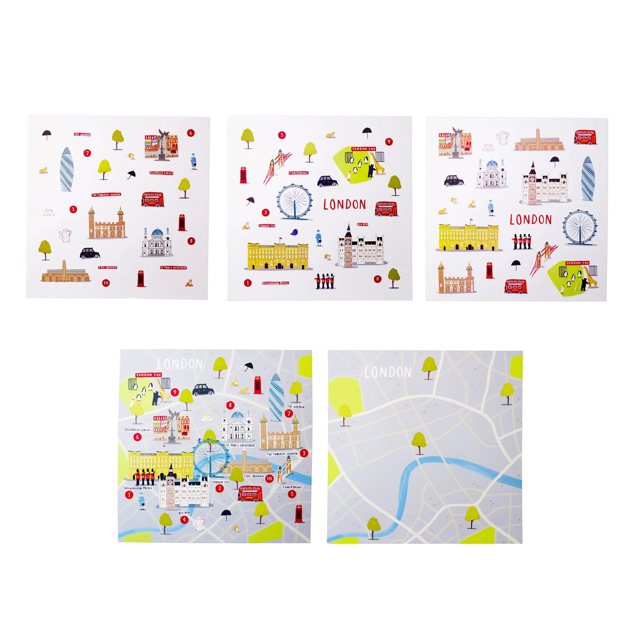 London Waterproof Reusable Sticker Play Set, Educational