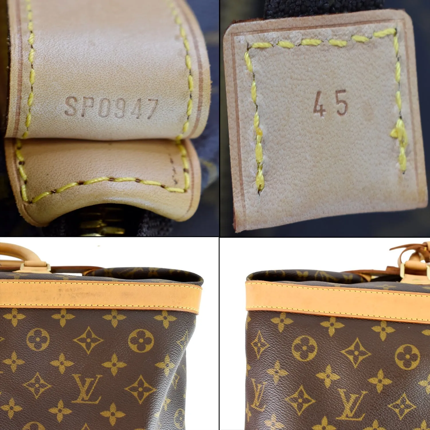 LOUIS VUITTON Cruiser 45 Monogram Canvas Travel Bag Brown