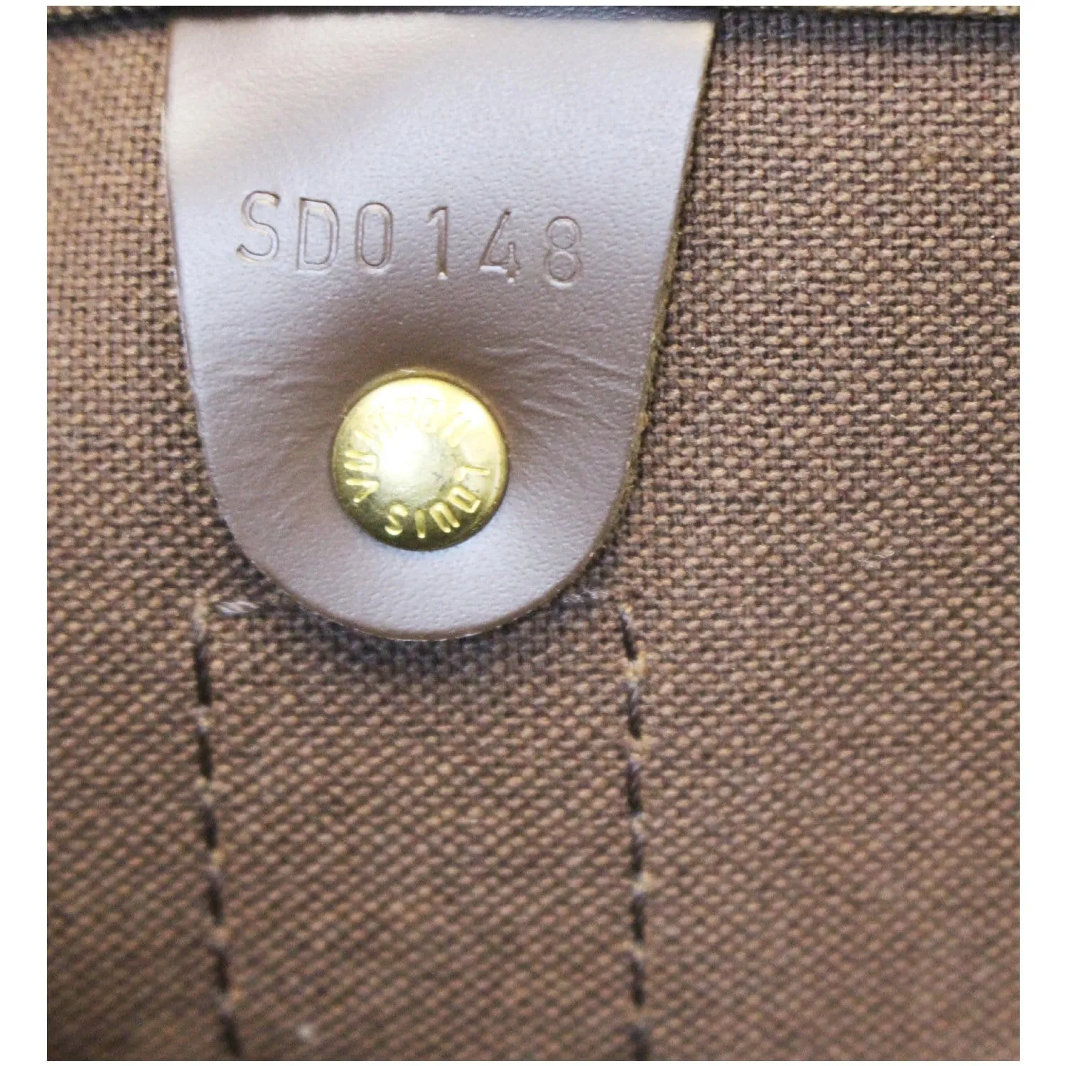 LOUIS VUITTON Keepall 45 Bandouliere Damier Ebene Travel Bag Brown