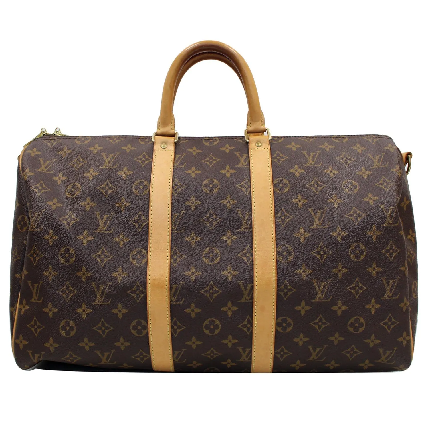 LOUIS VUITTON Keepall 45 Bandouliere  Monogram Canvas Travel Bag Brown - 15% OFF