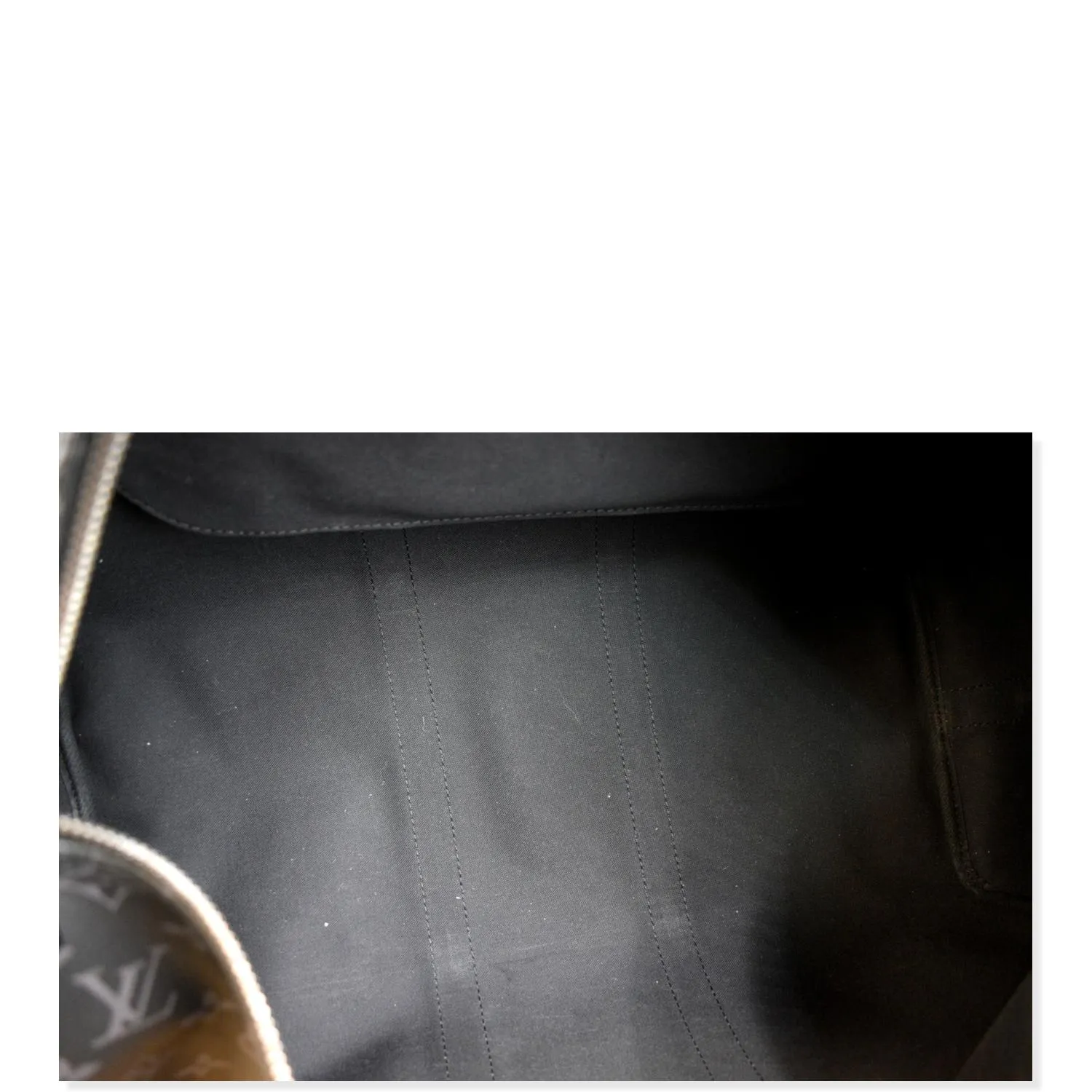 LOUIS VUITTON Keepall 45 Bandouliere Monogram Eclipse Travel Bag Black