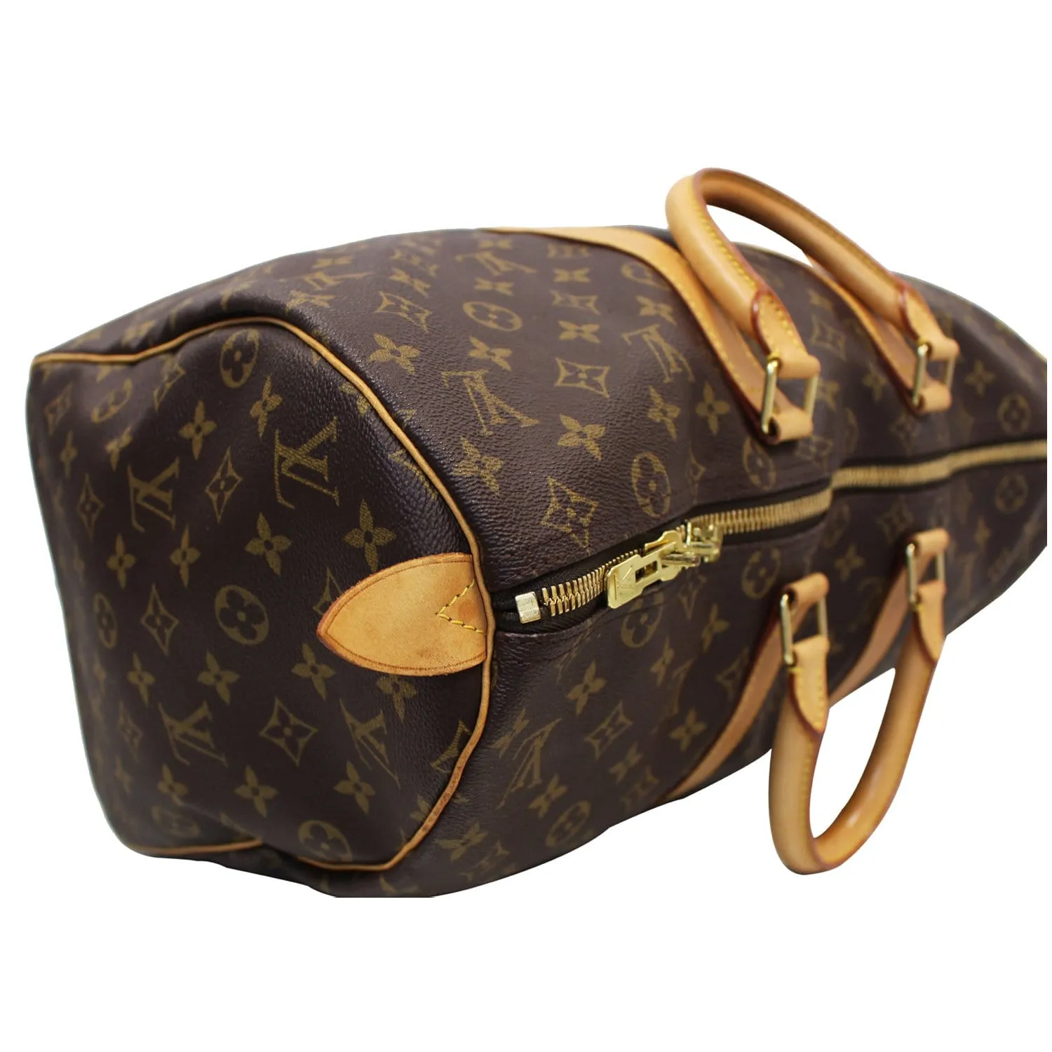 LOUIS VUITTON Keepall 45 Monogram Canvas Travel Bag Brown