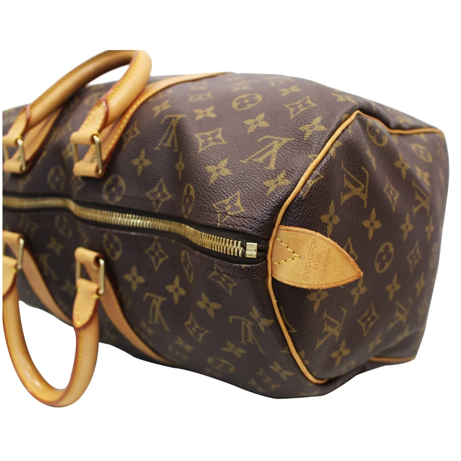 LOUIS VUITTON Keepall 45 Monogram Canvas Travel Bag Brown