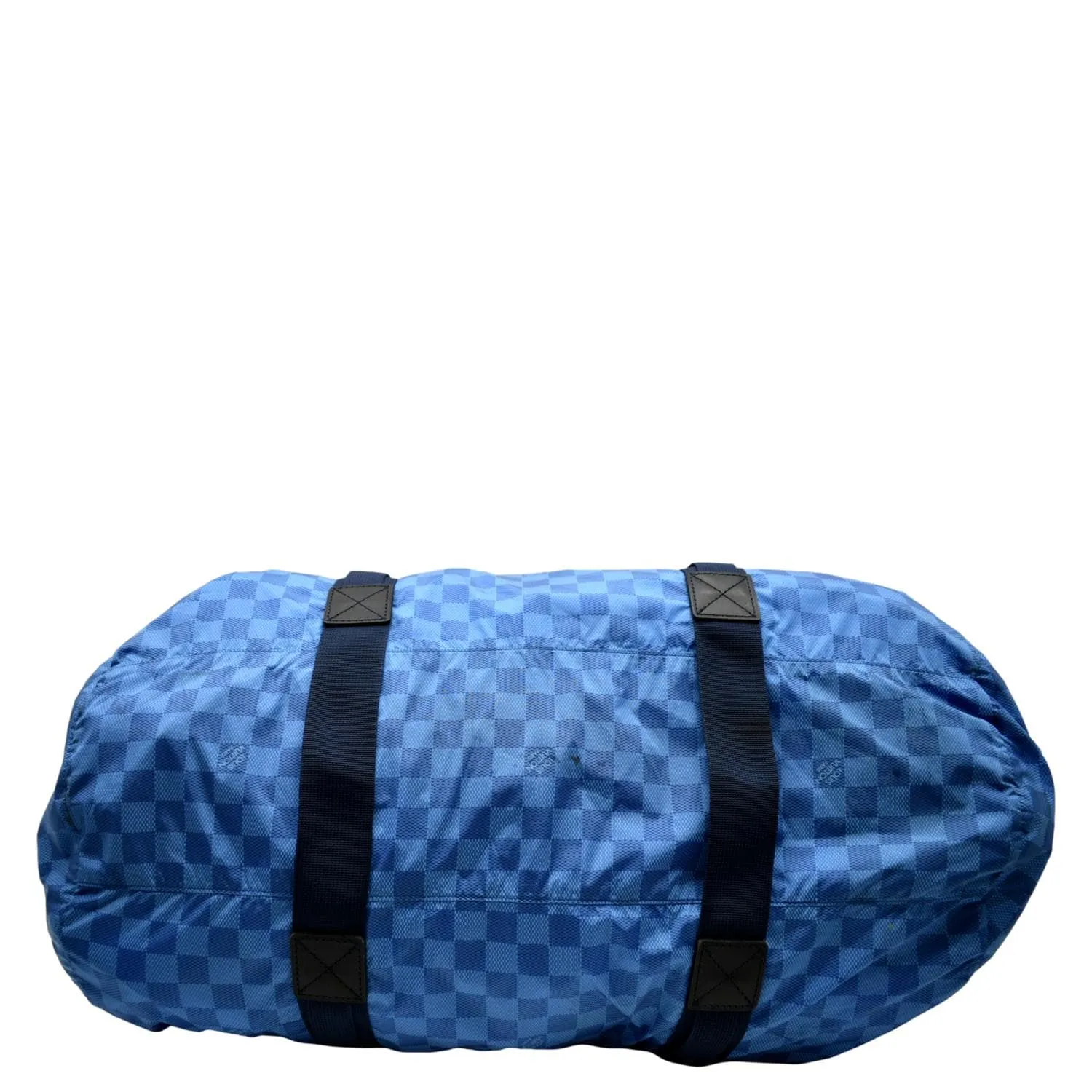 LOUIS VUITTON  Keepall 50 Adventure Practical Nylon Damier Masai Duffle Travel Bag Blue - Final Sale