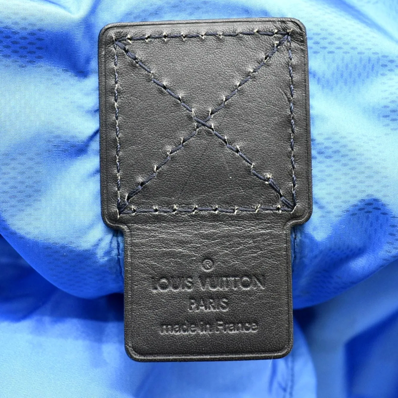 LOUIS VUITTON  Keepall 50 Adventure Practical Nylon Damier Masai Duffle Travel Bag Blue - Final Sale