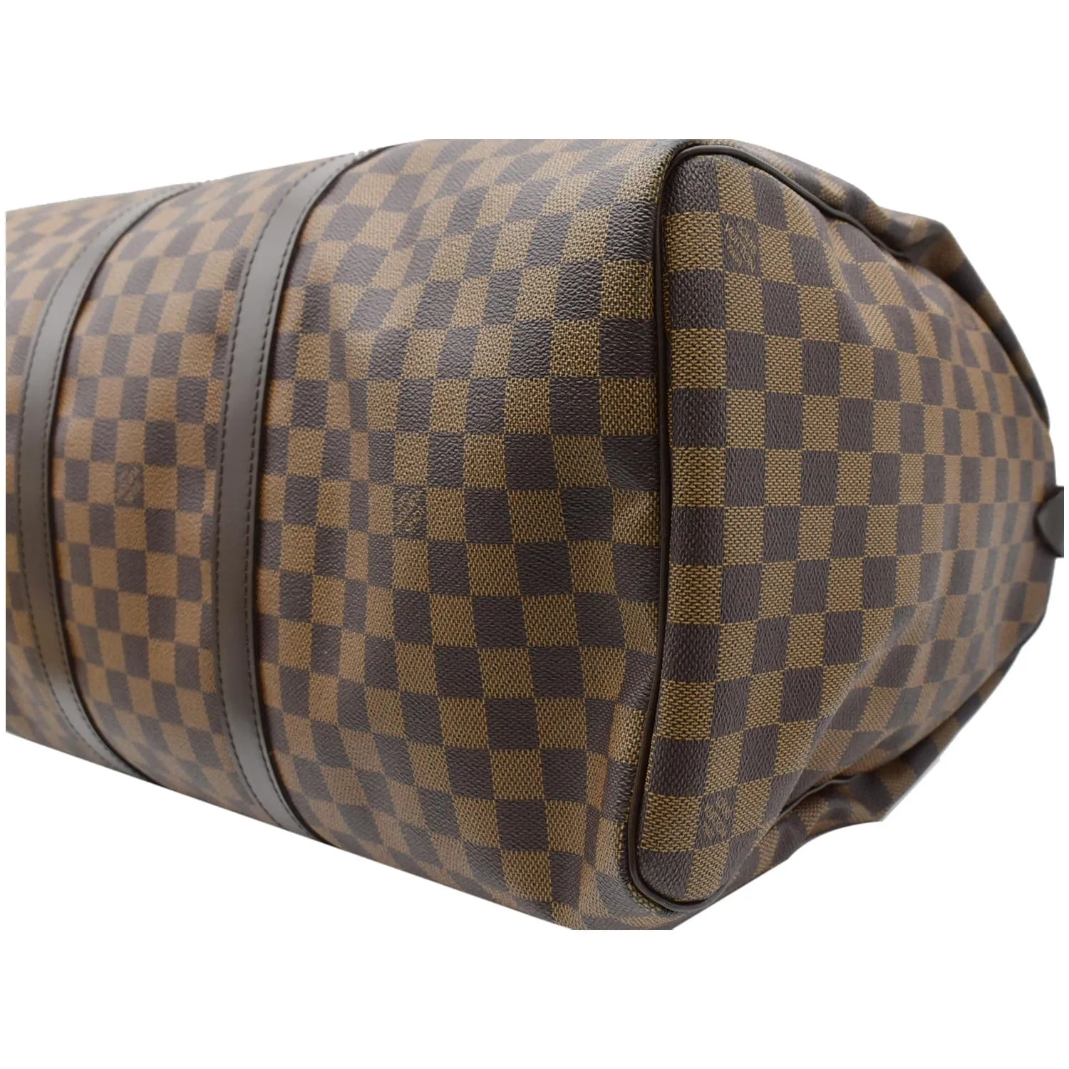 LOUIS VUITTON Keepall 50 Damier Ebene Travel Bag Brown