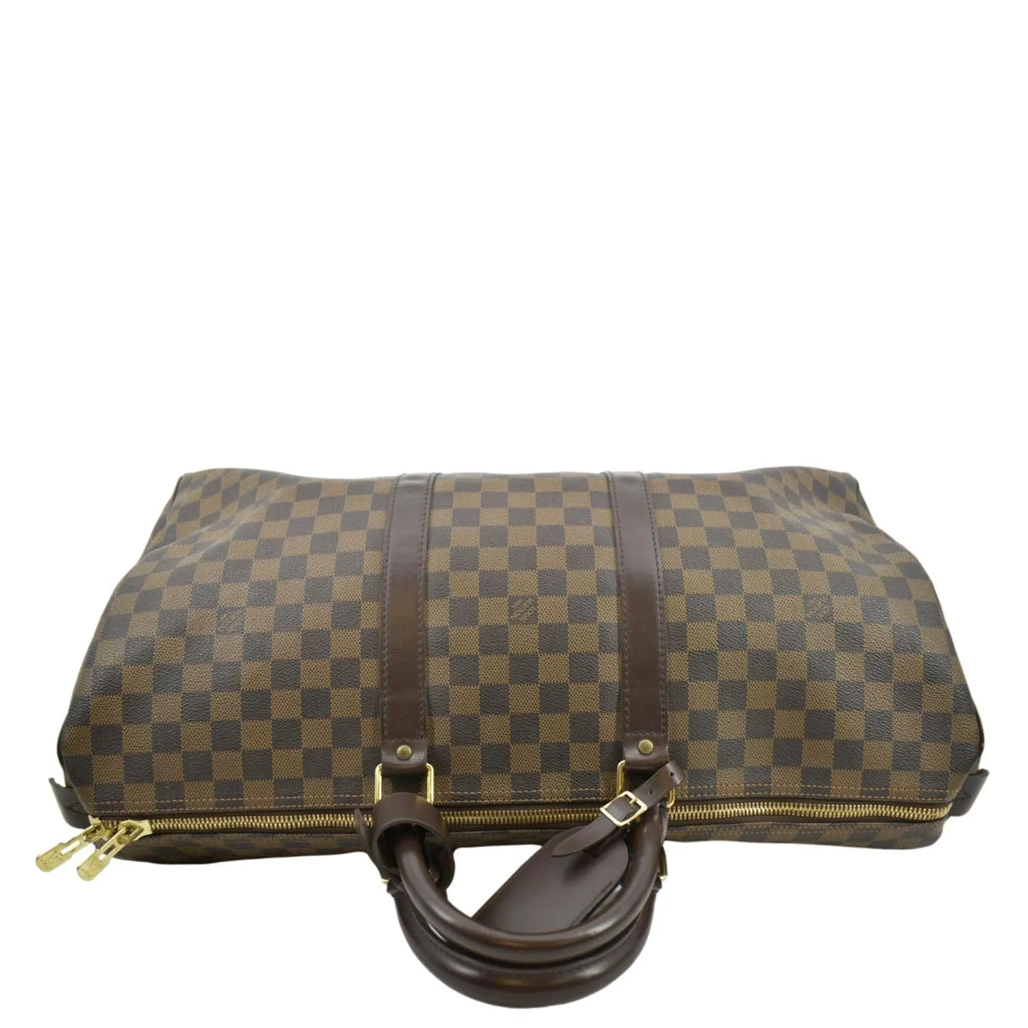 LOUIS VUITTON Keepall 50 Damier Ebene Travel Bag Brown