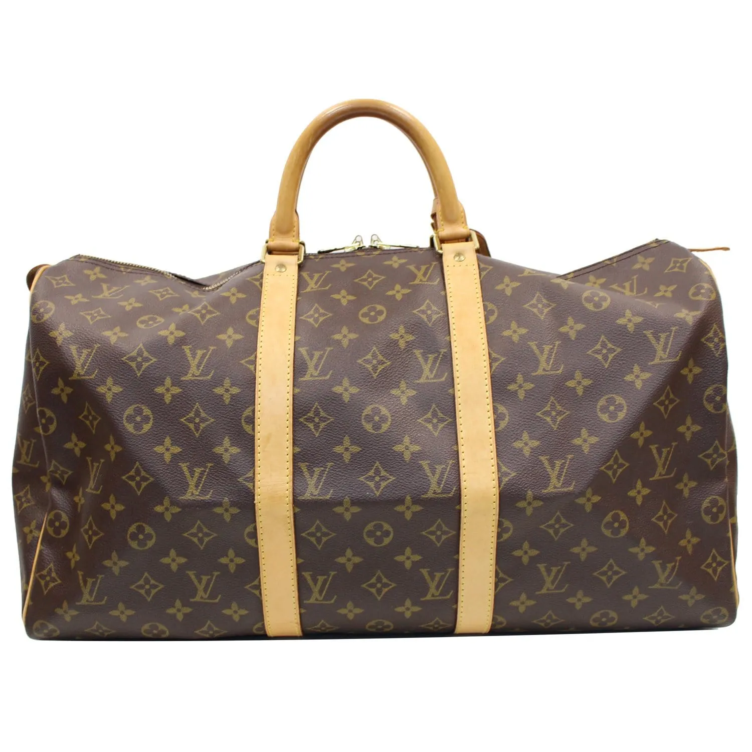 LOUIS VUITTON Keepall 50 Monogram Canvas Travel Bag Brown - 15% OFF