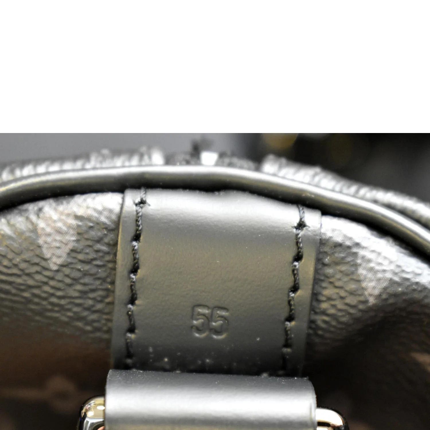LOUIS VUITTON Keepall 55 Bandouliere Monogram Eclipse Travel Bag Black