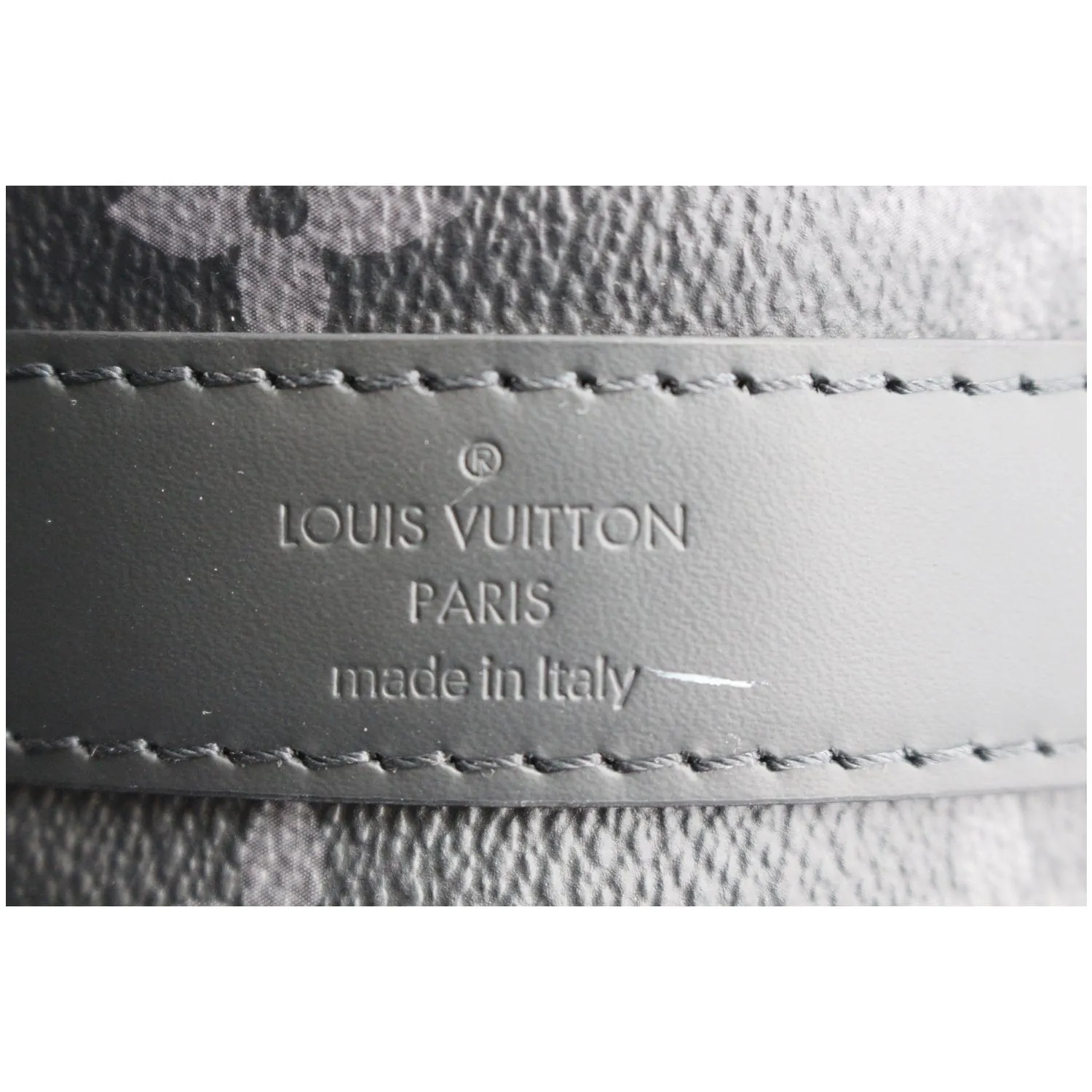 LOUIS VUITTON Keepall 55 Bandouliere Monogram Eclipse Travel Bag Black