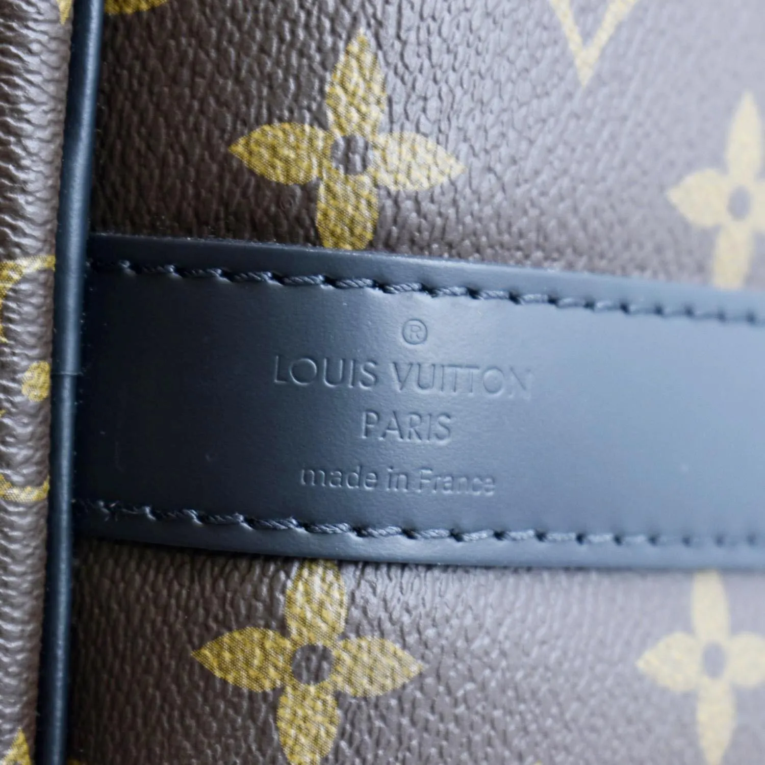 LOUIS VUITTON Keepall 55 Bandouliere Monogram Macassar Travel Bag Brown