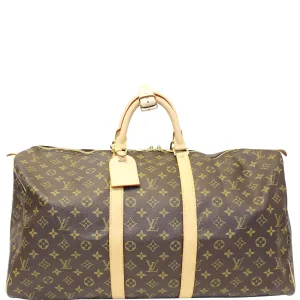 LOUIS VUITTON Keepall 55 Monogram Canvas Boston Bag