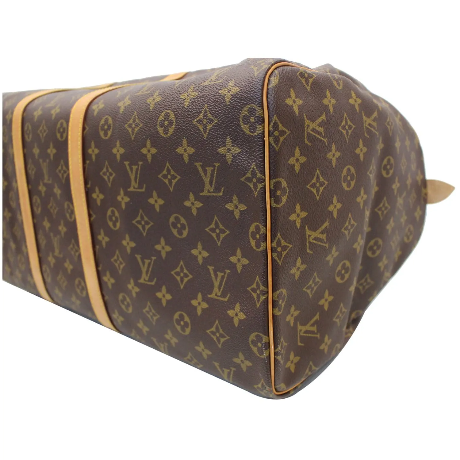 LOUIS VUITTON Keepall 55 Monogram Canvas Travel Bag Brown