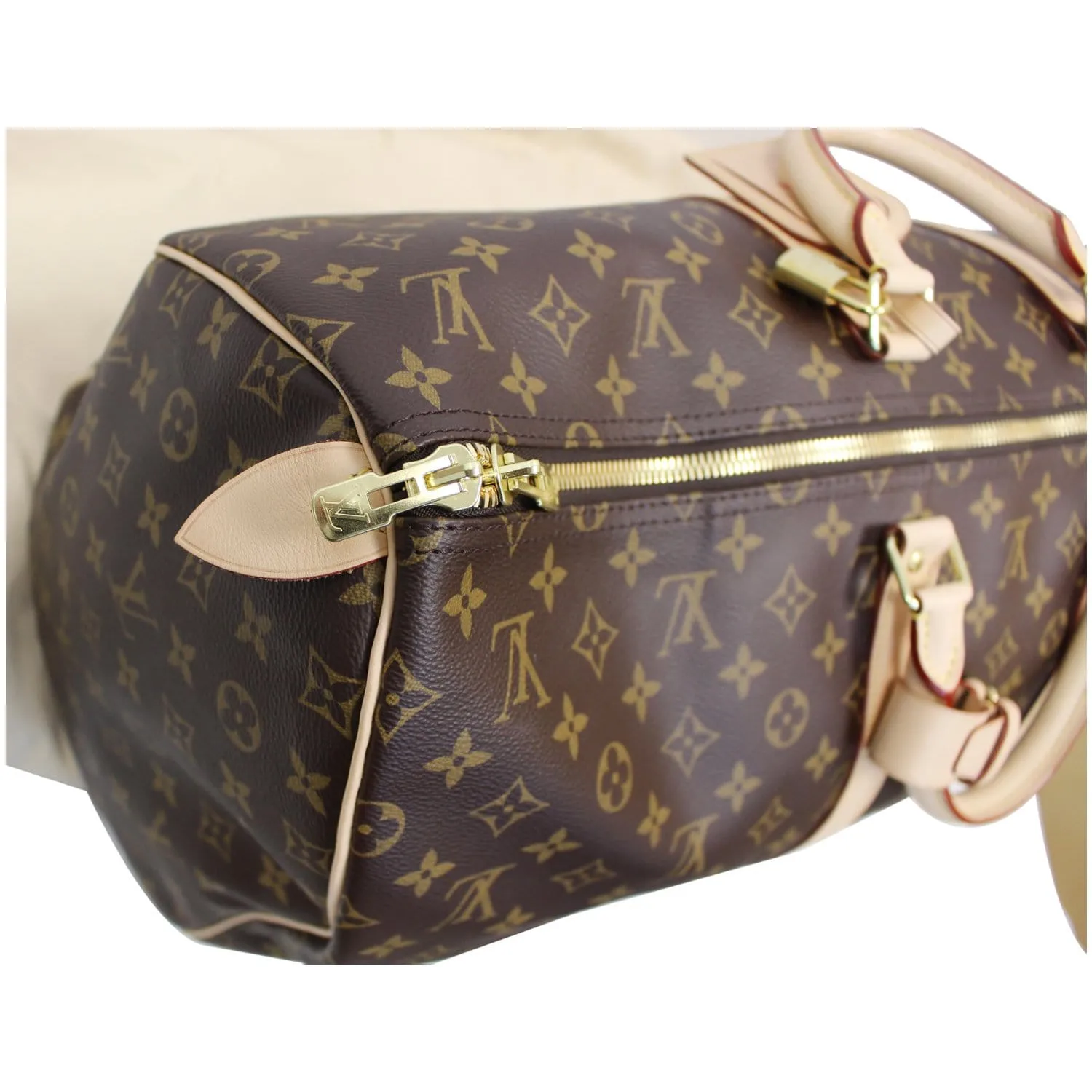 LOUIS VUITTON Keepall 55 Monogram Canvas Travel Bag Brown