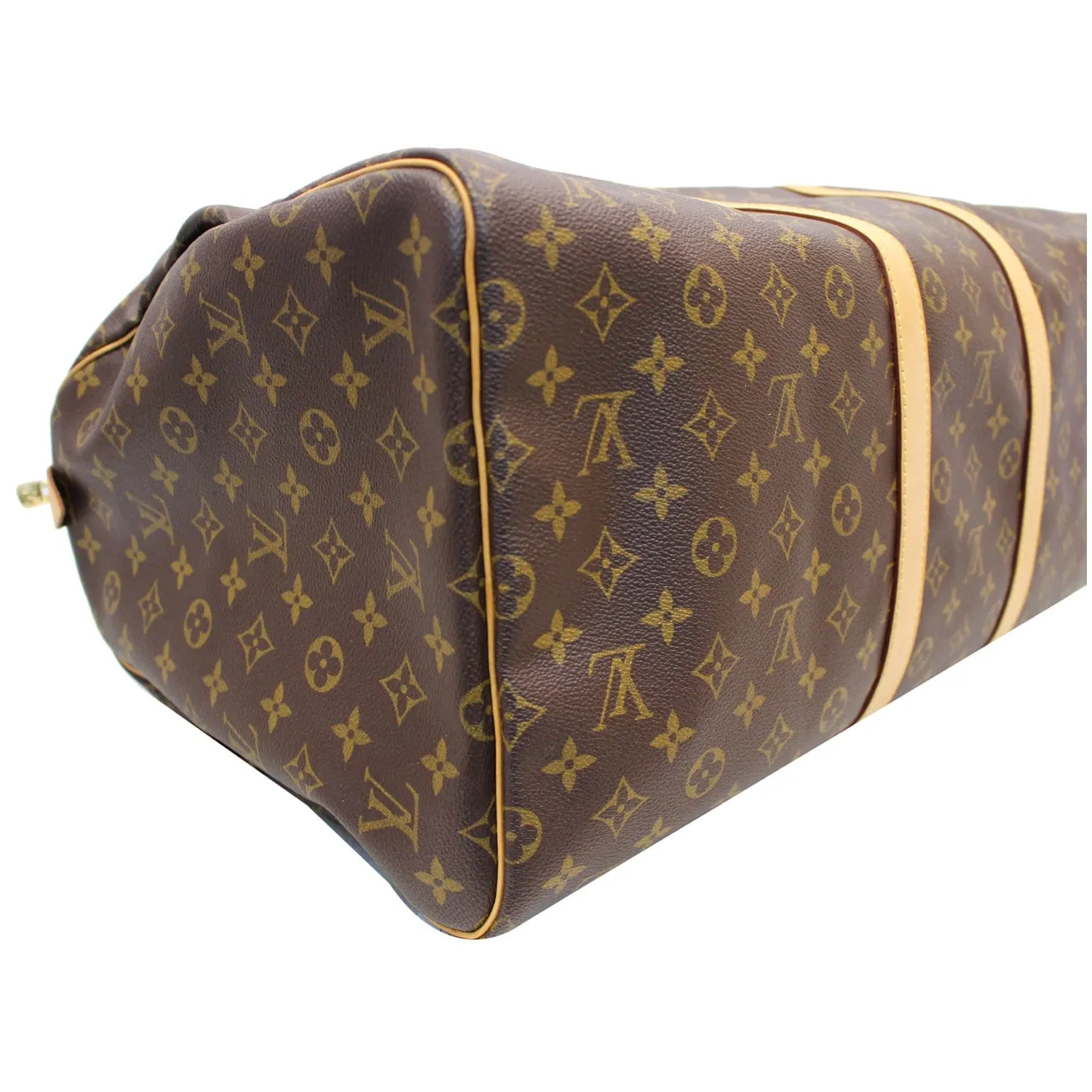 LOUIS VUITTON Keepall 55 Monogram Canvas Travel Bag Brown