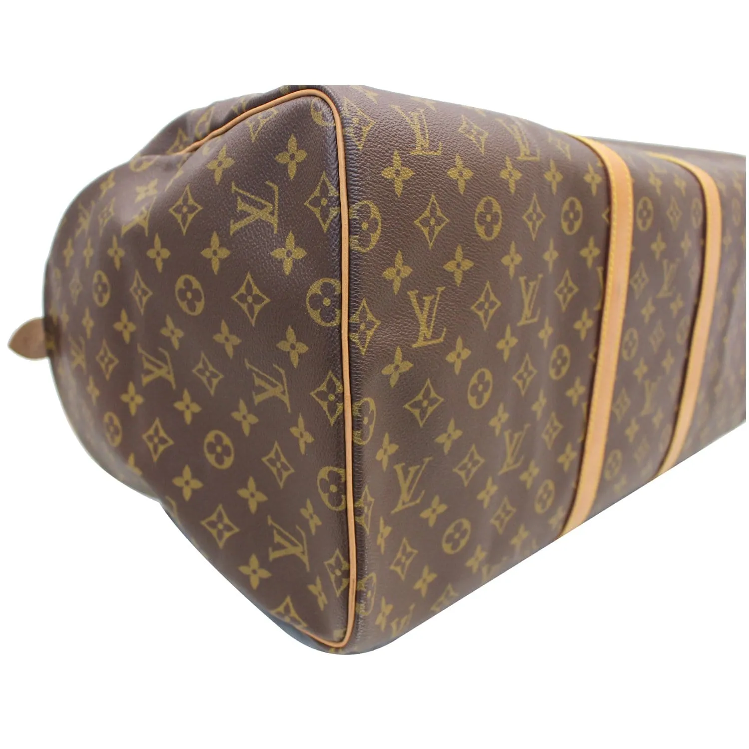 LOUIS VUITTON Keepall 55 Monogram Canvas Travel Bag Brown