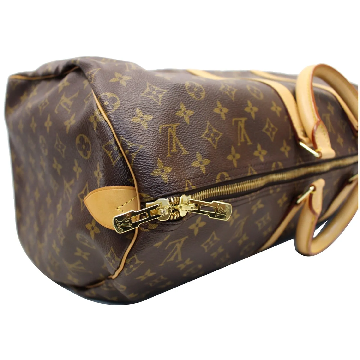 LOUIS VUITTON Keepall 55 Monogram Canvas Travel Bag Brown