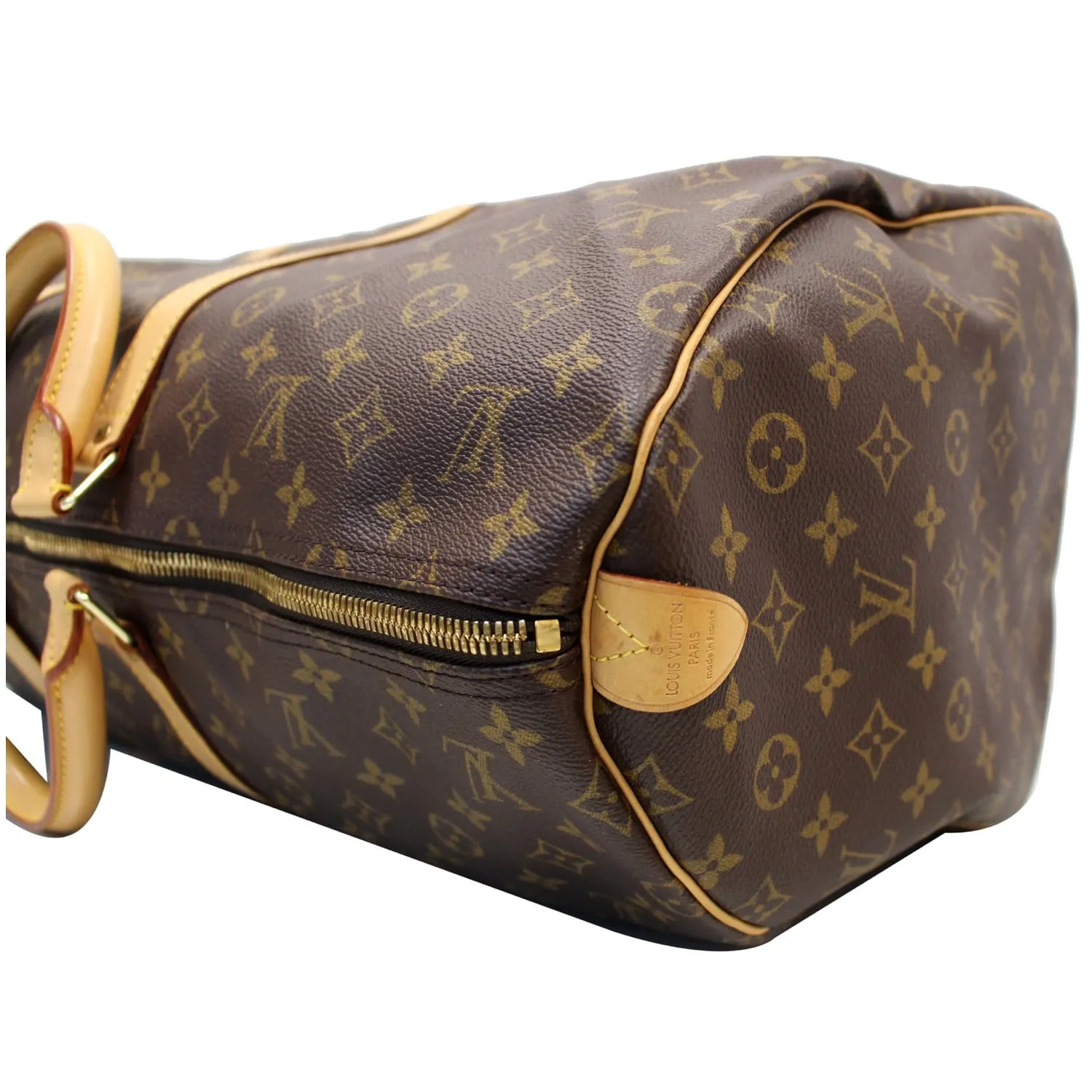 LOUIS VUITTON Keepall 55 Monogram Canvas Travel Bag Brown