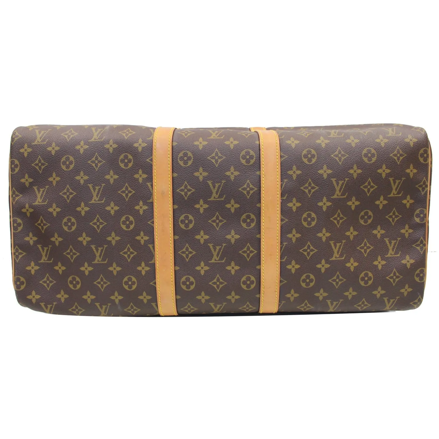 LOUIS VUITTON Keepall 55 Monogram Canvas Travel Bag Brown