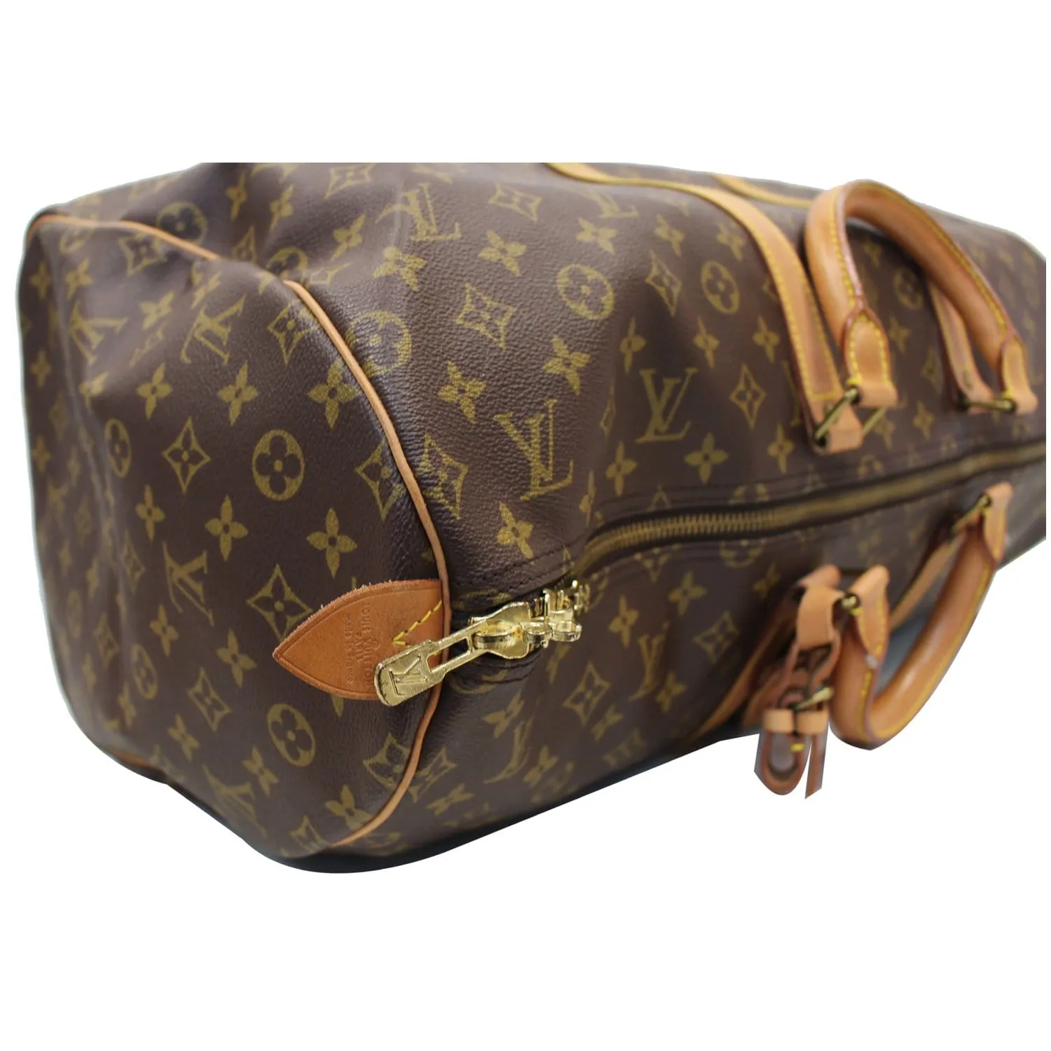 LOUIS VUITTON Keepall 55 Monogram Canvas Travel Bag Brown