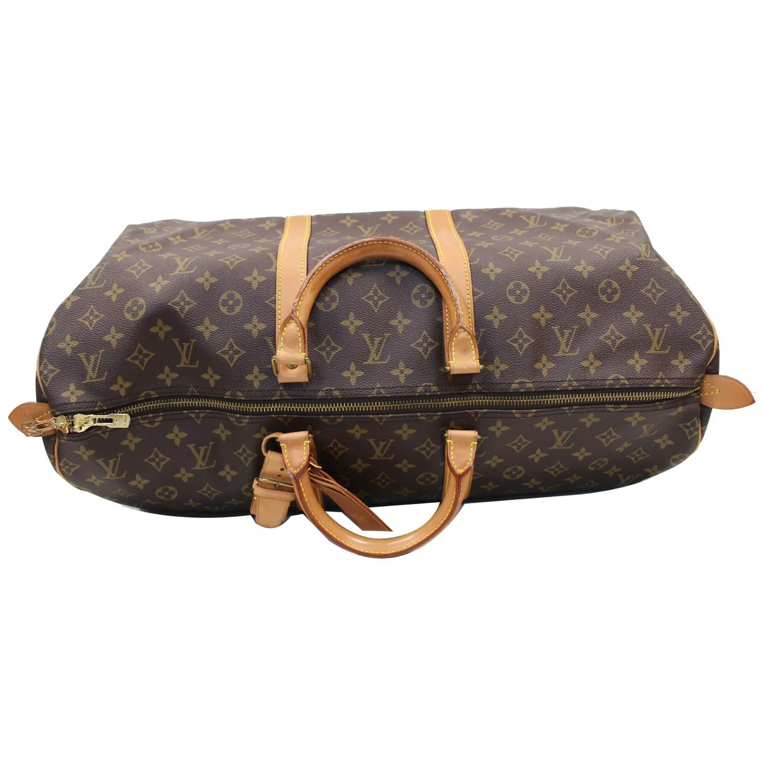 LOUIS VUITTON Keepall 55 Monogram Canvas Travel Bag Brown