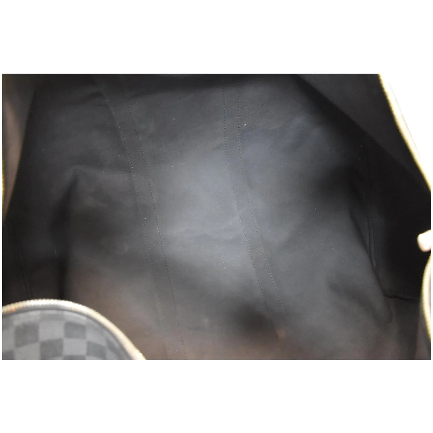 LOUIS VUITTON Keepall Bandouliere 55 Damier Graphite Travel Bag Black