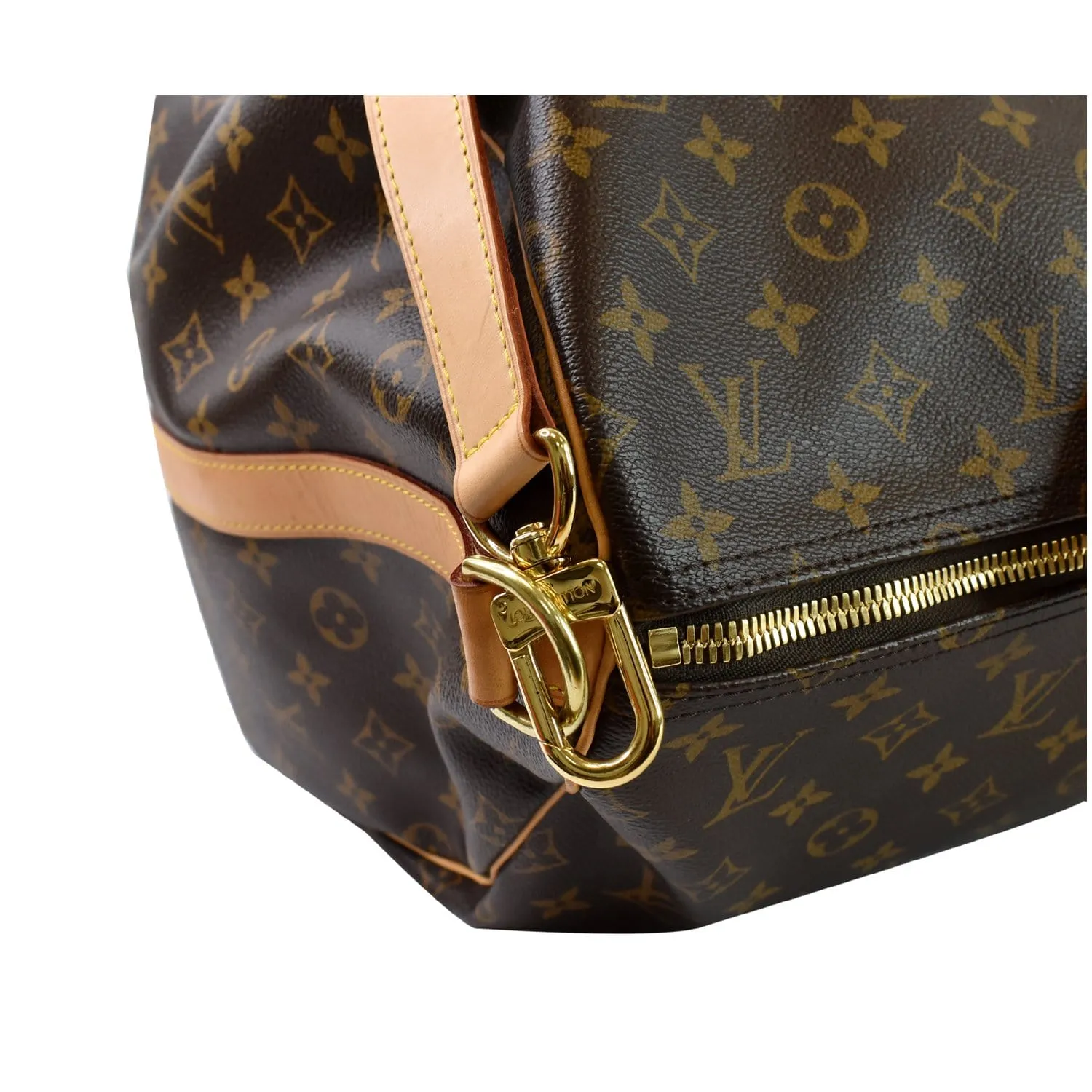 LOUIS VUITTON Keepall Bandouliere 55 Monogram Canvas Travel Bag Brown