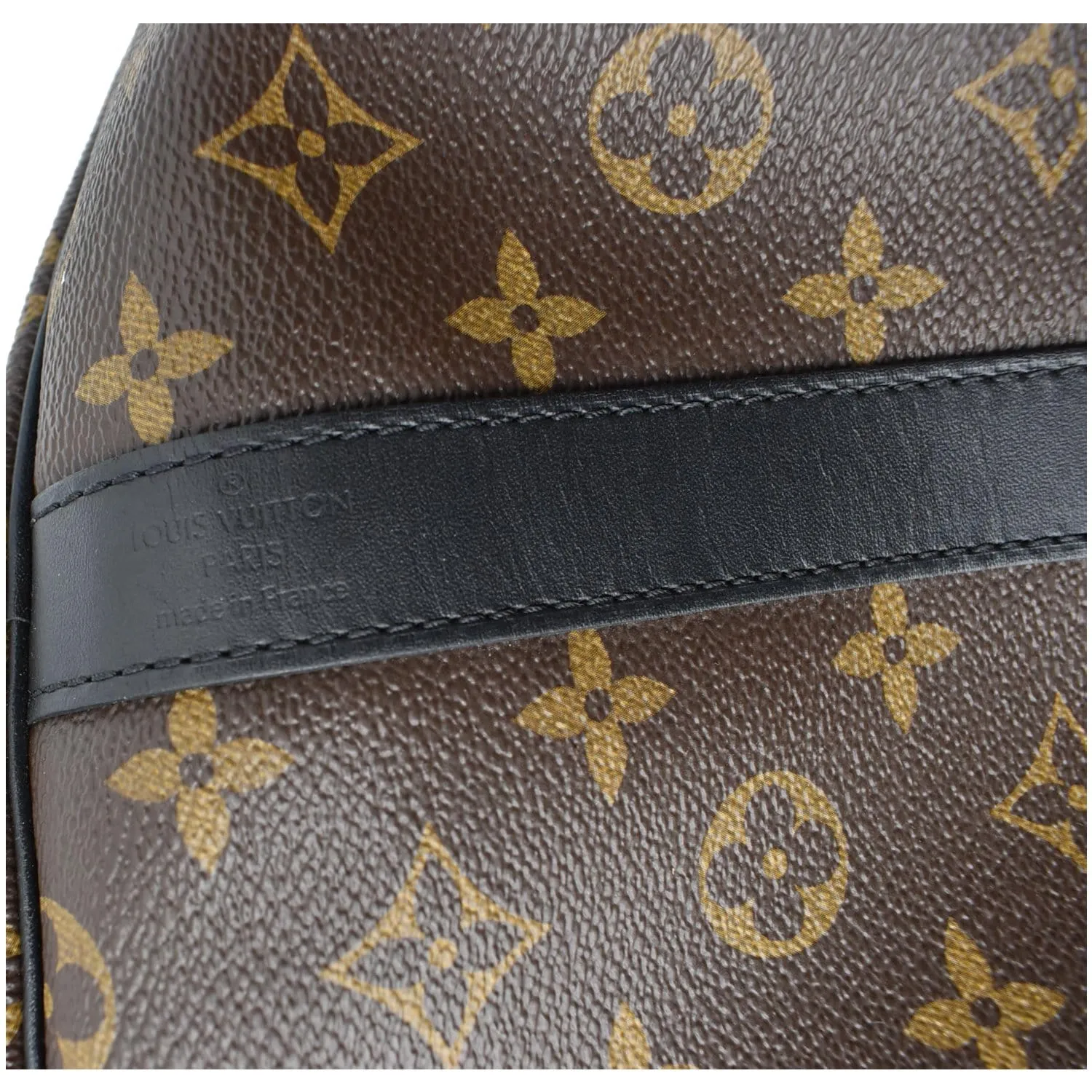 LOUIS VUITTON Keepall Bandouliere 55 Monogram Macassar Travel Bag Brown