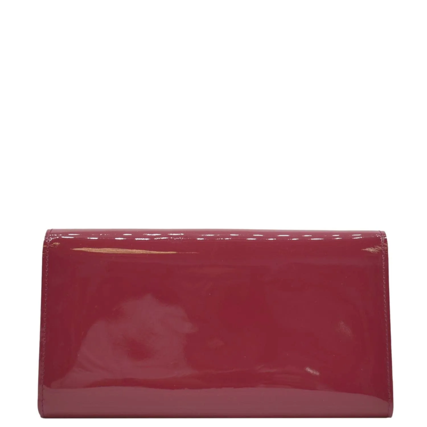 LOUIS VUITTON Louise Vernis Leather Long Wallet Red