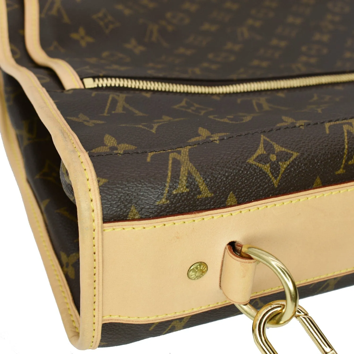 LOUIS VUITTON Monogram Canvas Garment Carrier Travel Bag Brown