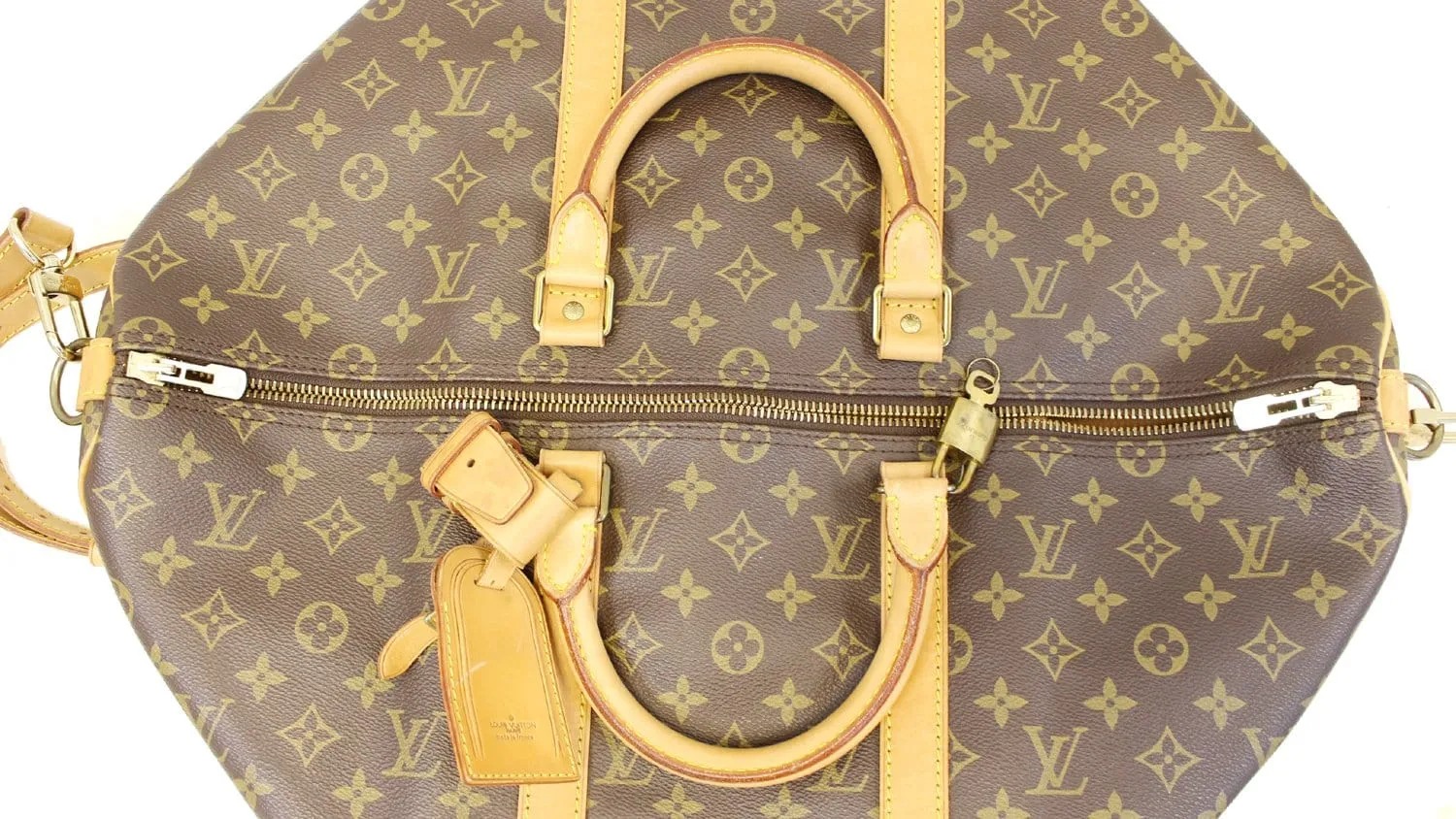 LOUIS VUITTON Monogram Canvas Keepall 50 Bandouliere Travel Bag