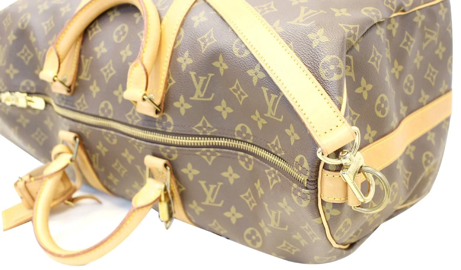 LOUIS VUITTON Monogram Canvas Keepall 50 Bandouliere Travel Bag