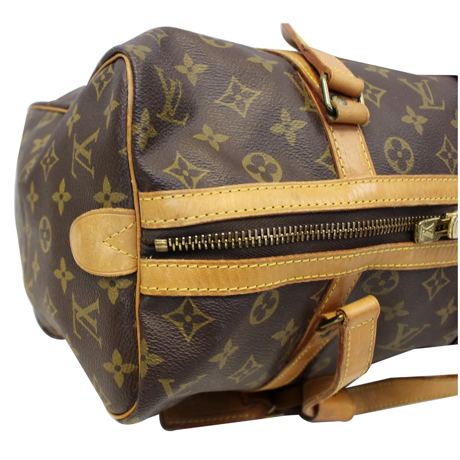 LOUIS VUITTON Monogram Canvas Sac Souple 35 Boston Bag