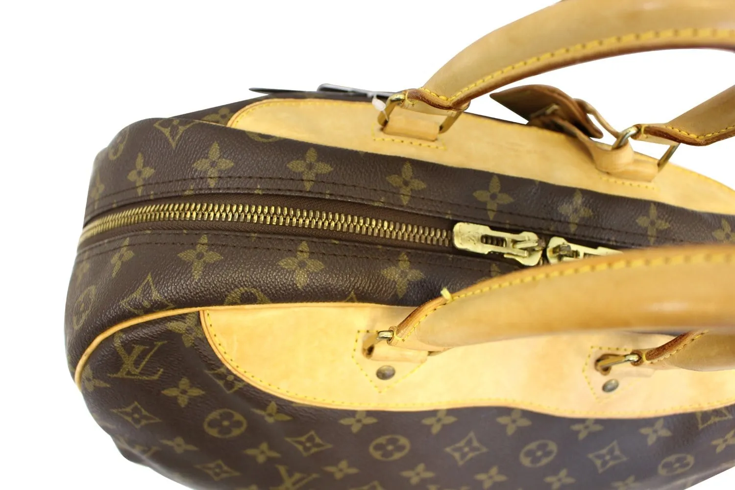 LOUIS VUITTON Monogram Evasion Brown Boston Travel Bag