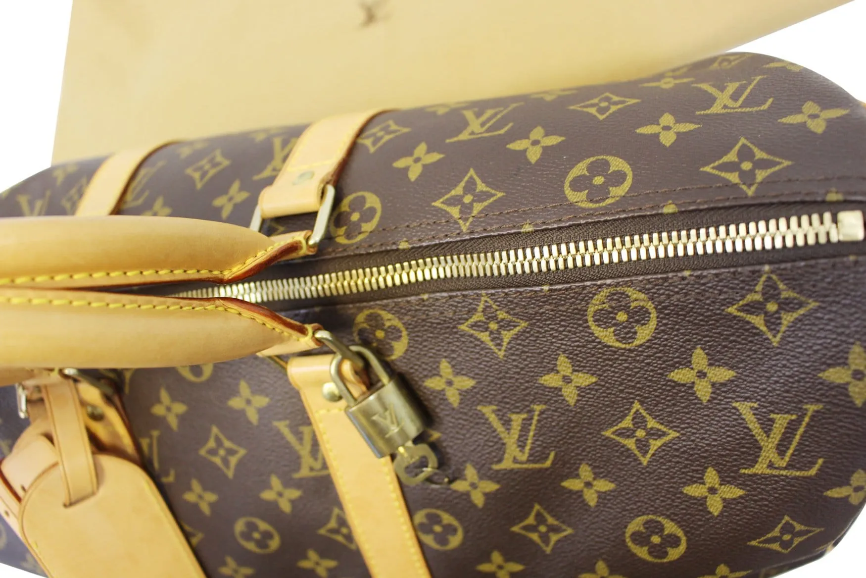 LOUIS VUITTON Monogram Keepall 45 Bandouliere Duffle Travel Bag