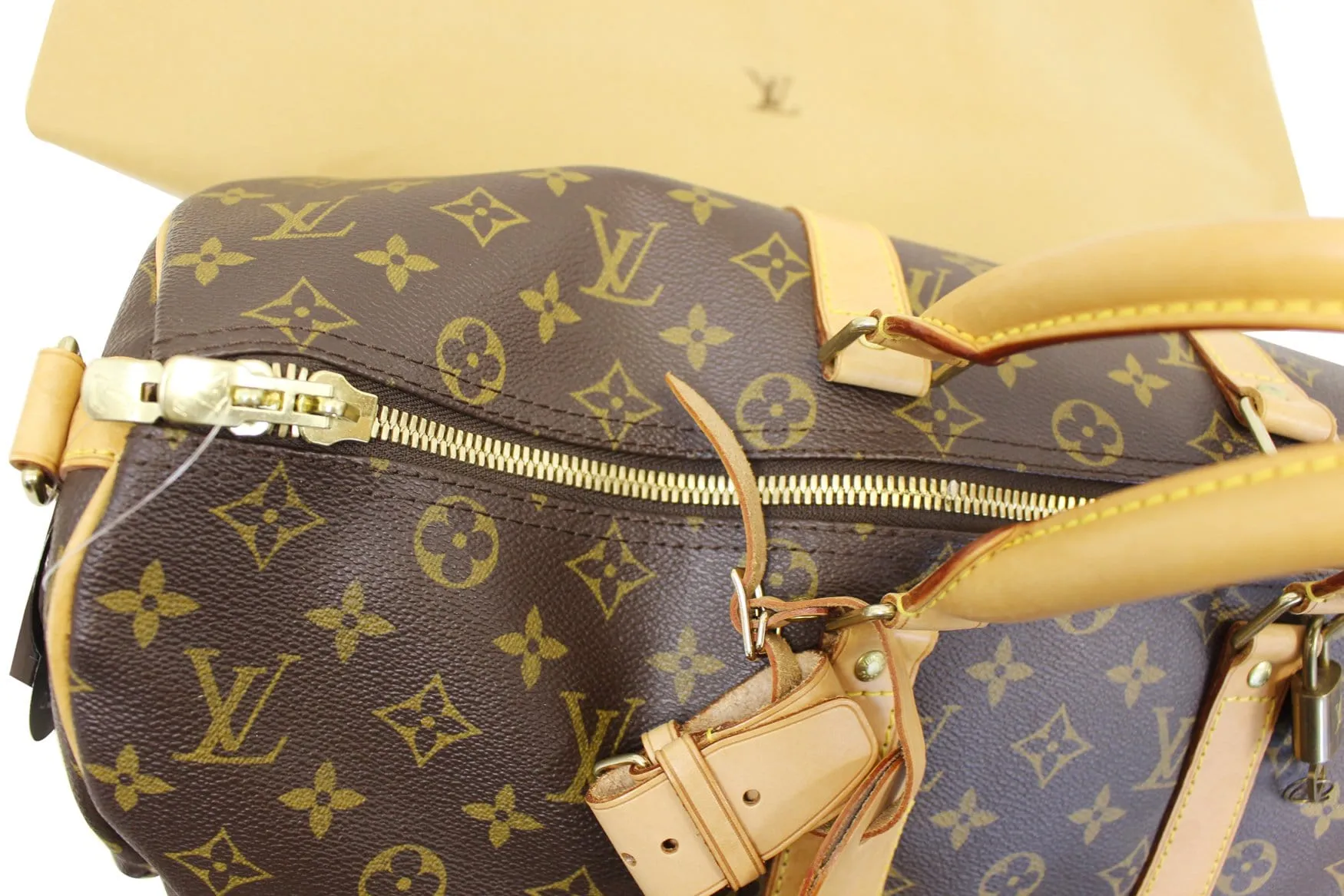 LOUIS VUITTON Monogram Keepall 45 Bandouliere Duffle Travel Bag