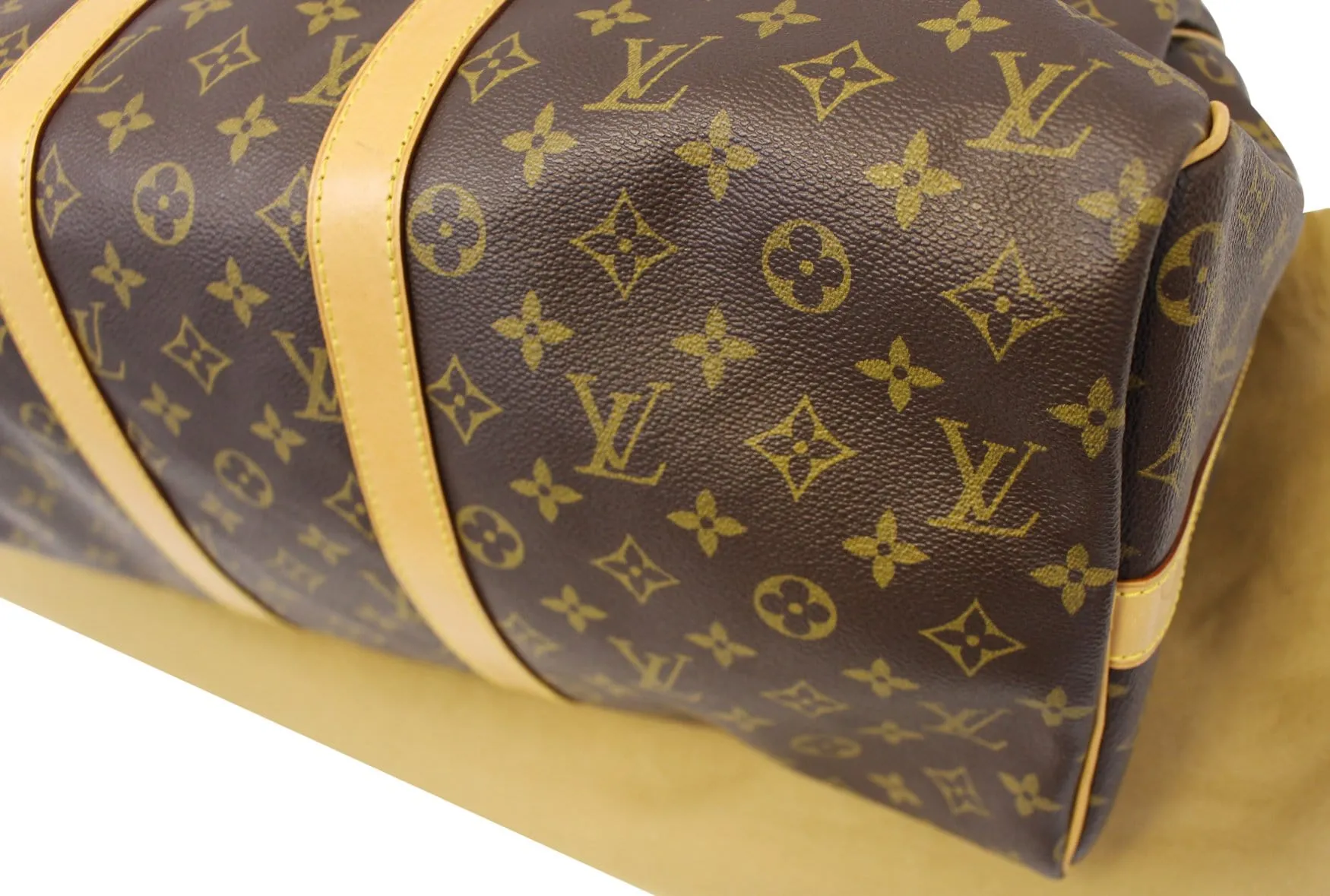 LOUIS VUITTON Monogram Keepall 45 Bandouliere Duffle Travel Bag