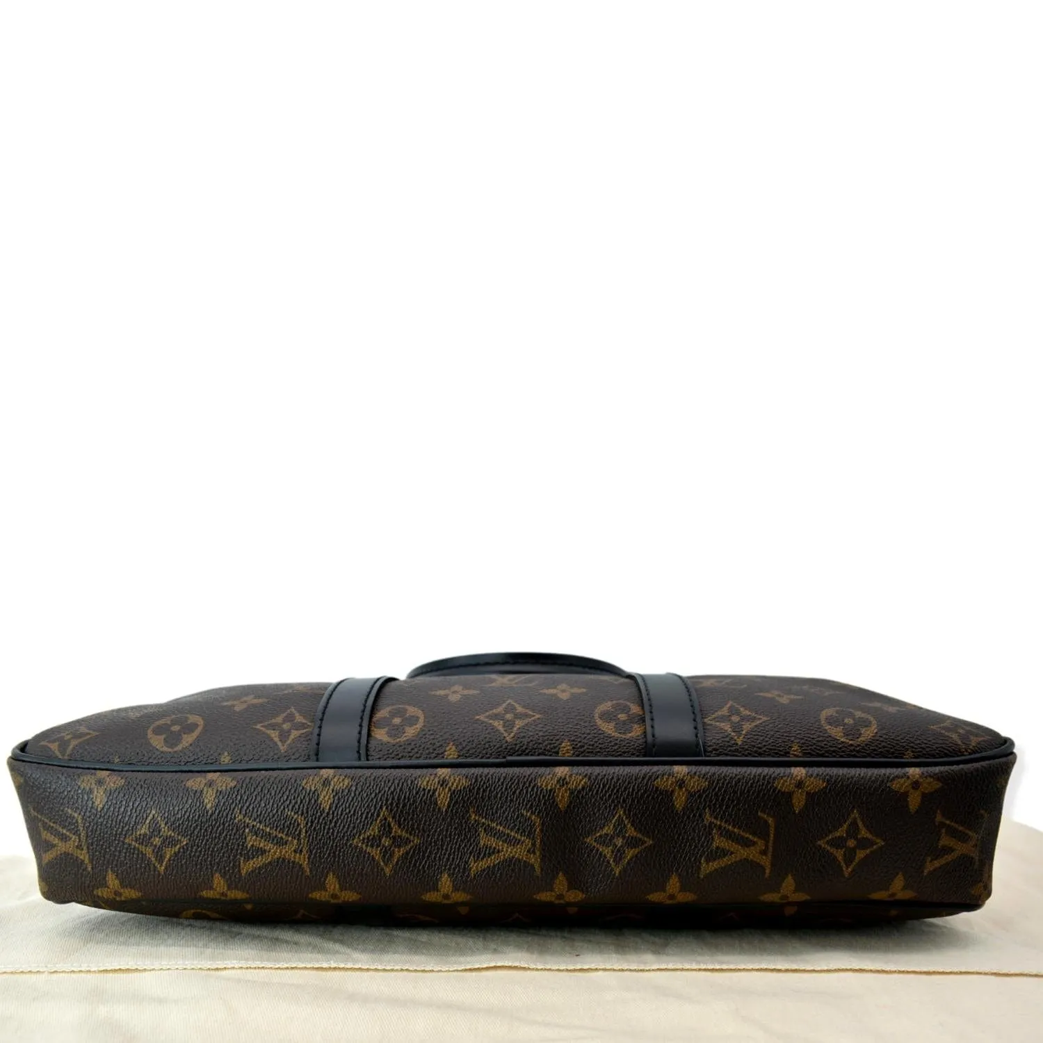 LOUIS VUITTON Porte Documents Voyage PM Monogram Canvas Briefcase Bag Brown