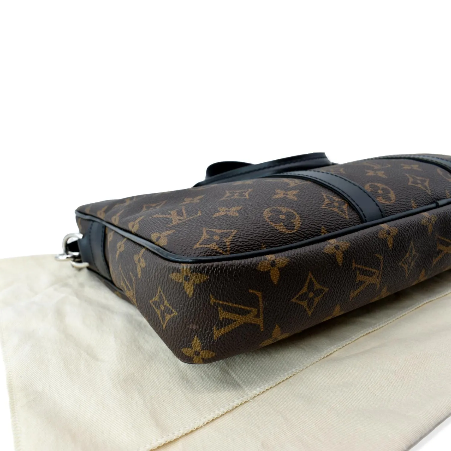 LOUIS VUITTON Porte Documents Voyage PM Monogram Canvas Briefcase Bag Brown