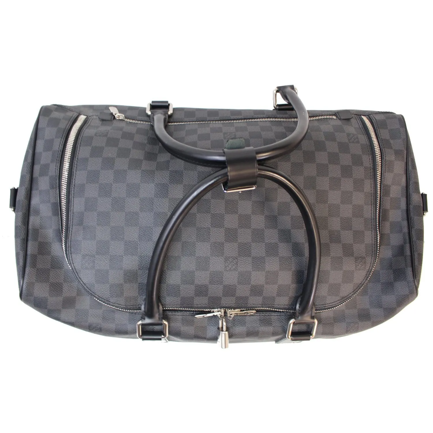 LOUIS VUITTON Roadster Damier Graphite Travel Bag Black