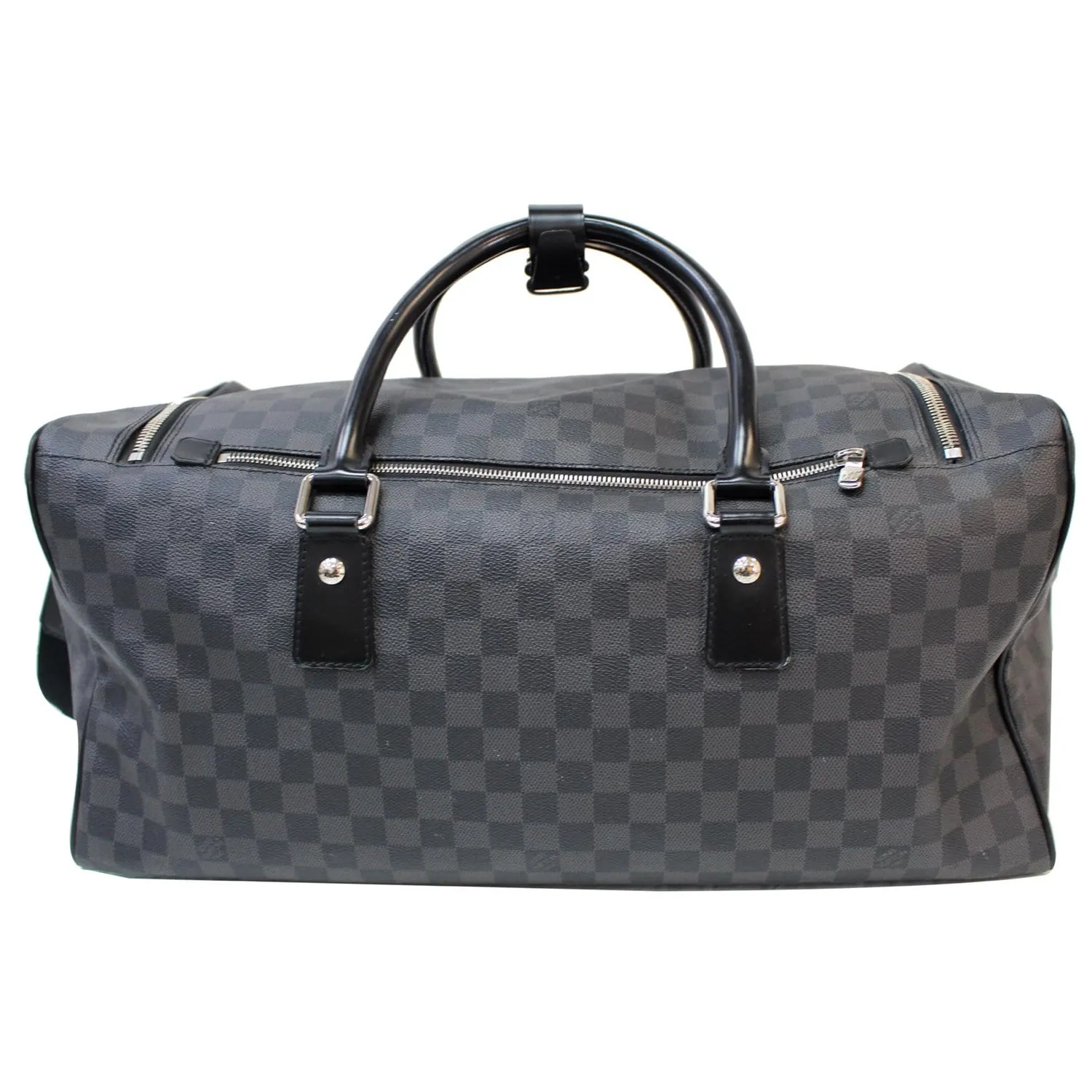 LOUIS VUITTON Roadster Damier Graphite Travel Bag Black