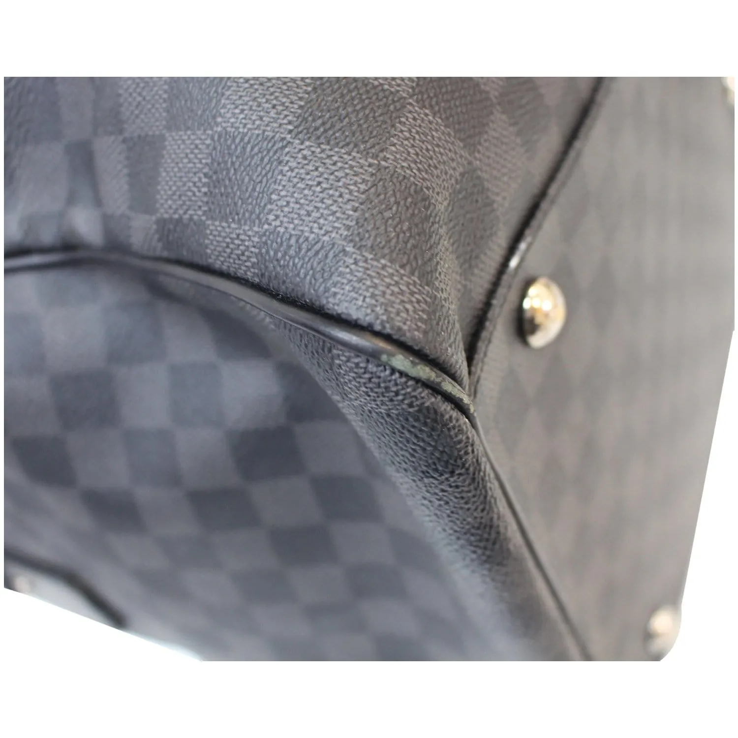 LOUIS VUITTON Roadster Damier Graphite Travel Bag Black