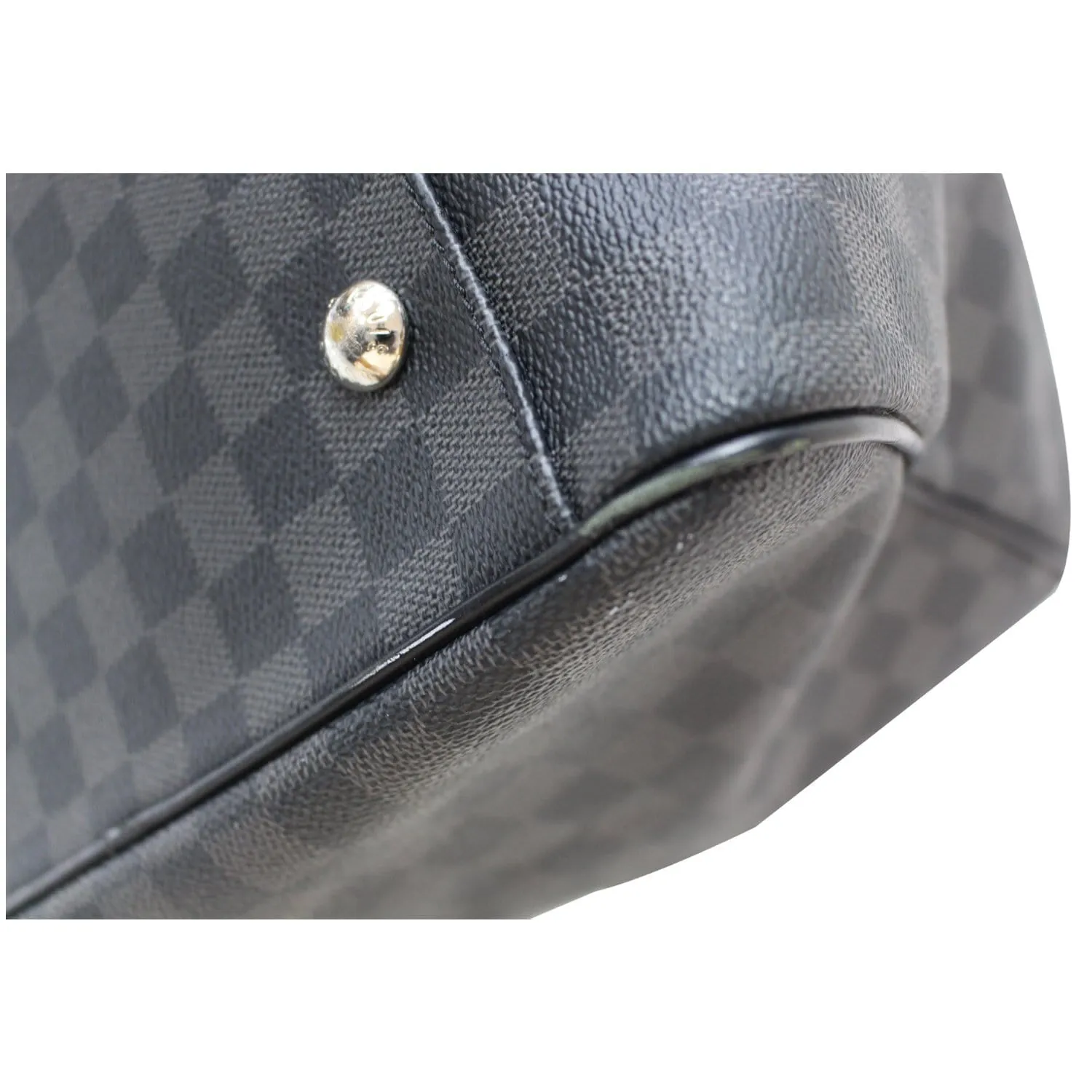 LOUIS VUITTON Roadster Damier Graphite Travel Bag Black