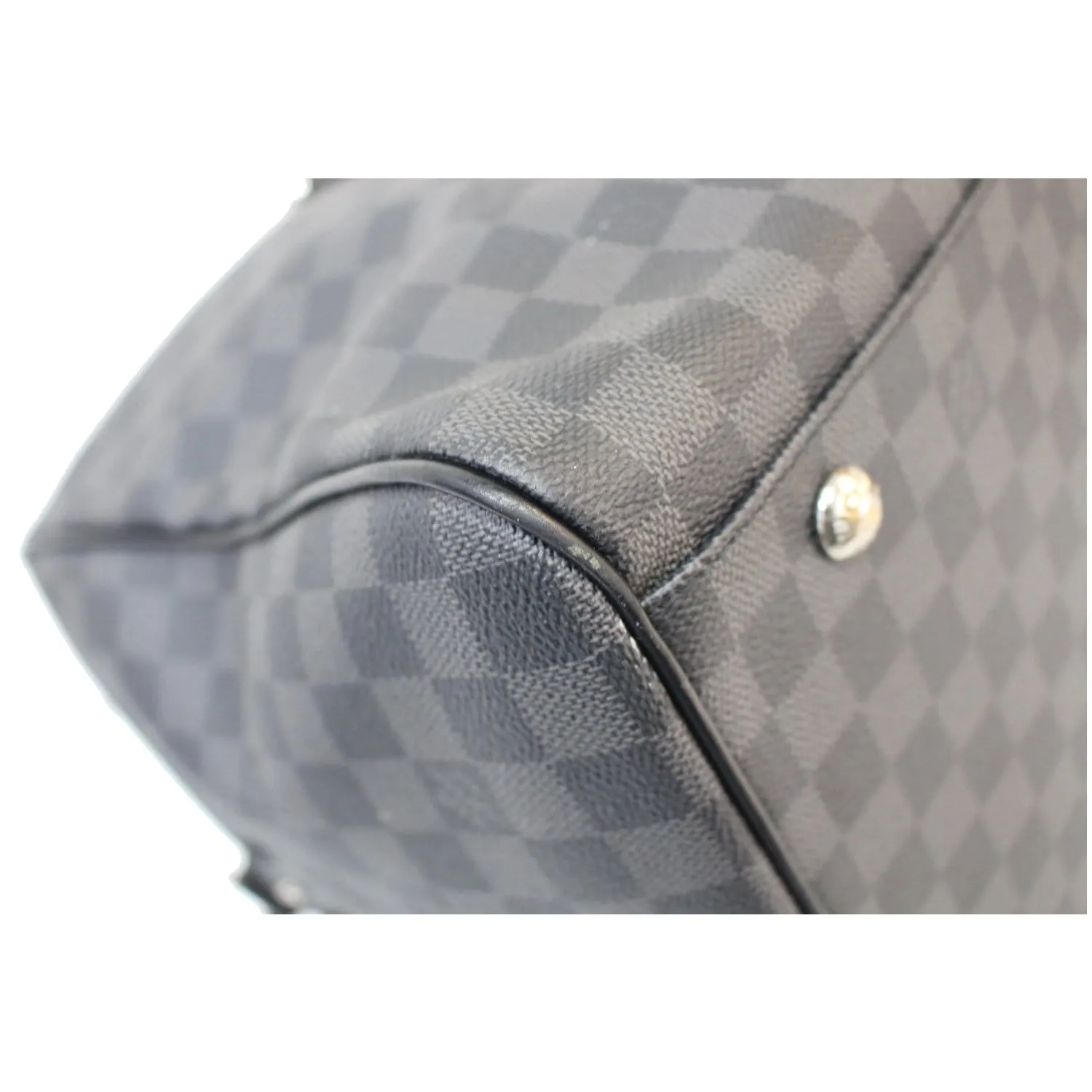 LOUIS VUITTON Roadster Damier Graphite Travel Bag Black