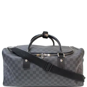 LOUIS VUITTON Roadster Damier Graphite Travel Bag Black