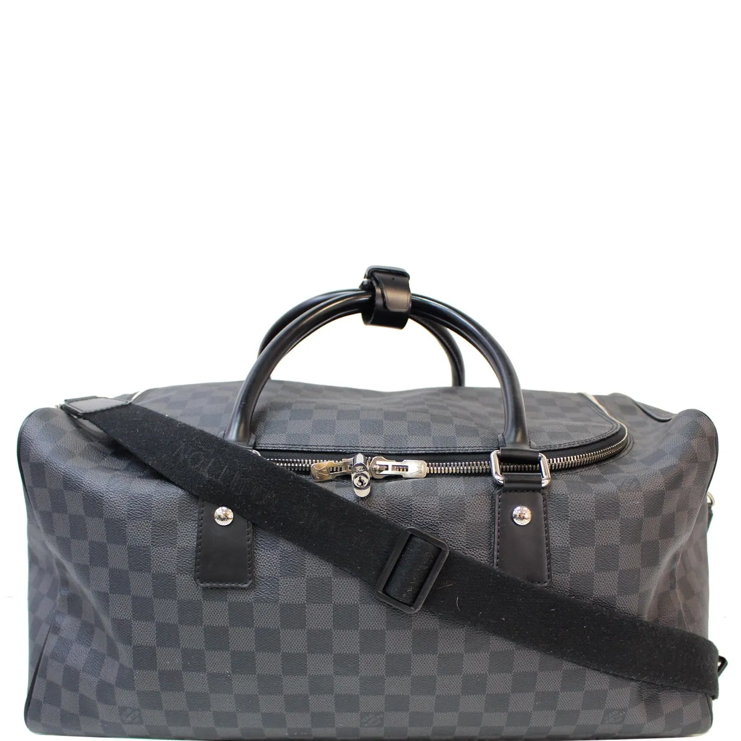 LOUIS VUITTON Roadster Damier Graphite Travel Bag Black